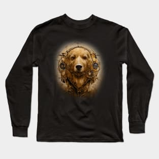 Labrador Retriever Surreal Steampunk Artwork, Dog Lover Long Sleeve T-Shirt